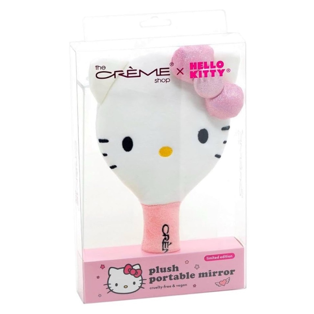 Hello Kitty Pink and White Plush Mirror - The Crème Shop